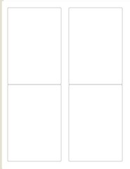 400 Labels 3.5×5 Rounded Corner Self Adhesive 4 Labels Per Sheet PACKZON