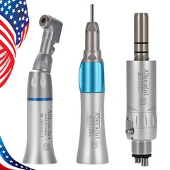 Dental Latch Slow Low Speed Handpiece Kit Contra Angle Air Motor E-type 2/4hole