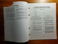 John Deere Impel-R-Feed Fertilizer for End Wheel Grain Drill Predelivery Manual