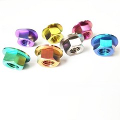 5pcs Titanium Nut M5 M6 M8 M10 M12 M14 M16 Flange Hex Nuts Ti Alloy Fasteners