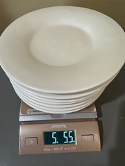 Melamine Hubert White Wide Rim Luncheon Salad Plate 8 1/4 In Diameter Set Of 7