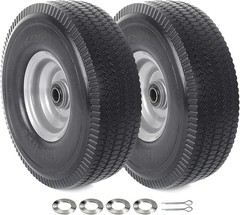 Durable 10-Inch Solid Rubber Tire & Wheel Set – Ideal for Hand Trucks & Carts