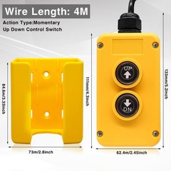 4 Wire Remote Control Switch 12V DC for Dump Trailer Truck Lift