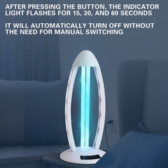 UV Ozone Disinfection Light Germicidal lamp Ozone Sterilizer Remote Timer