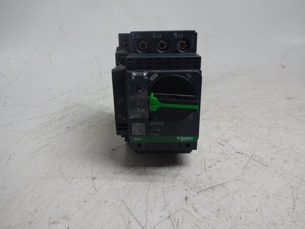 Schneider Electric GV2P10 4-6.3A Circuit Breaker / GVAN11 Auxiliary Contact