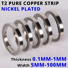 Nickel Plated Pure Copper Strip / Copper Tape for Battery Connectors 0.1mm-1mm