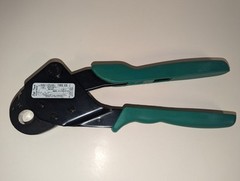 NEW McDonald 2301ACT & 2302 1/2 & 3/4 Pex Angle Crimp Tool With Copp Crimp Rings