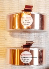 PAIR TWO Mundorf Coil Inductor CFC14 3.30 3.3 mH Pure Copper Foil