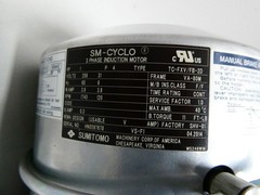 Sumitomo RNFMS1-470L-AV-B-20 Gearmotor 4p 87.5rpm 1hp 208v-ac