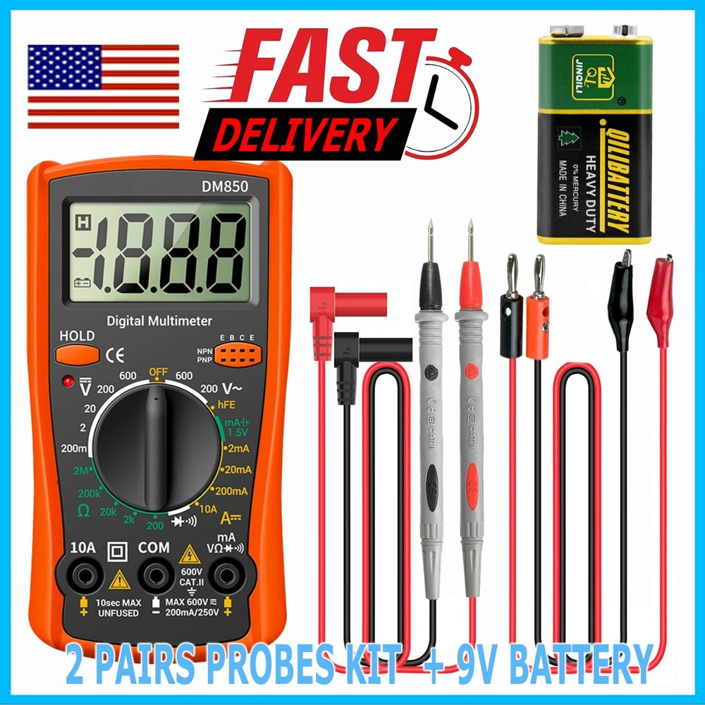 Digital Multimeter AC DC Voltmeter Ammeter Ohmmeter Volt Tester Meter 830L USA