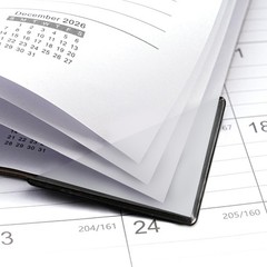 2026-2027 Desk Calendar – July 2026 – Dec 2027, 18 Months 17″ x 12″, black