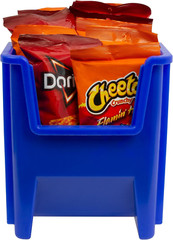 13014 Stak-N-Store Heavy Duty Stackable Open Front Plastic Storage Container Bin