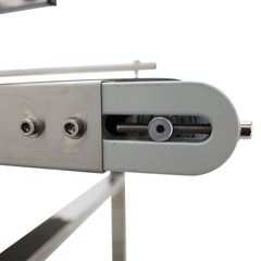Electric PVC Belt Conveyor Transport Machine w/ Double Guardrails 110V 59×31.5in