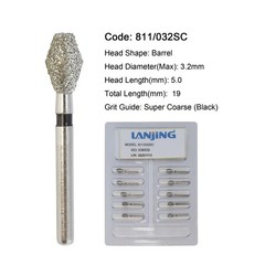 Dental Diamond Burs Pear Round End Taper Barrel FG Medium Coarse Fine High Speed