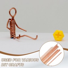 3Pcs 99.99% Pure Copper Round Rod, 1.6mm / 0.06″ Dia 10.2″ Length for DIY