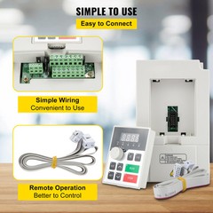 VEVOR 3KW 4HP Variable Frequency Drive VFD 1 To 3 Phase Converter 220V RS485