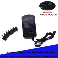 3V 4.5V 5V 6V 7.5V 9V 12V 2A 2.5A AC DC Adjustable Adapter Universal Supply 35W