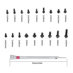 500 Pcs Small Replacement Screws, M1.2/M1.4/M2.0 Black Tiny Micro Laptop Compute