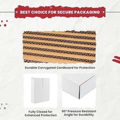 100 LP Record Album Mailers 12.5×12.5 Variable Depth Corrugated Cardboard Book B