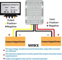 DC 12V Step Up to DC 24V 10A 240W Boost Converter Voltage Regulator Waterproof