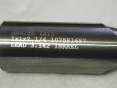 Hanita 1″ x 1″ x 2-1/4″ x 5″ 2 Flute Ball Nose Carbide End Mill 4A1125008