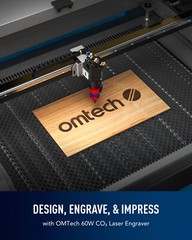 OMTech 28″x20″ 60W CO2 Laser Engraver Cutter with Autofocus CW5200 Water Chiller