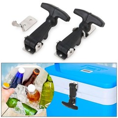 2-10pcs Flexible Hood Hasp Rubber Draw T Handle Latch with Zinc Plated Hardware