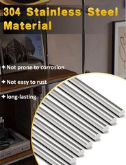 12Pcs 1/8 x 12in 304 Stainless Steel Round Rod, Metal Shaft, Stainless Steel …