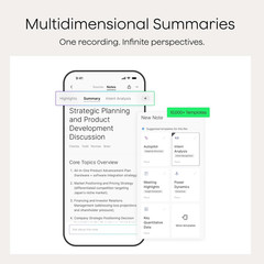 Note Pro & Notepin S Combo, AI Voice Recorder with AI Transcribe & Summarize fo