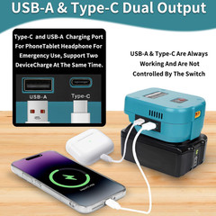 18V to 12V Step-Down Adapter for Makita 18V Battery Power Converter Wheel, DC 12