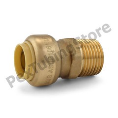 1/2″ Sharkbite Style Push-Fit x 1/2″ MNPT Lead-Free Brass Male Threaded Adapter
