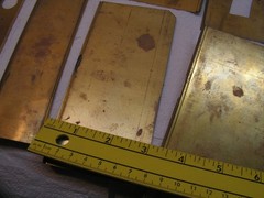 Vintage CH Hanson 45 Brass Stencils 4” Letters Numbers +Punctuation with OLD Box