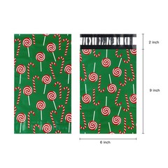 100 Pack 6×9 Christmas Poly Mailers Pretty Thick Self-Adhesive Shipping Bags