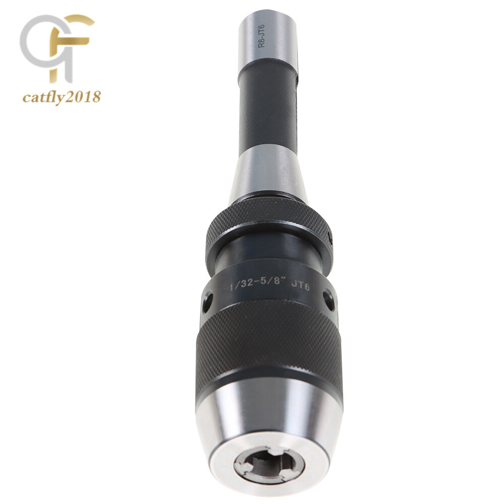 Heavy Duty 1/32″- 5/8″ Drill Chuck Keyless Self Tighten With R8 Shank Adapter