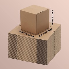 25 6x6x6 Cardboard Paper Boxes Mailing Packing Shipping Box Corrugated Carton