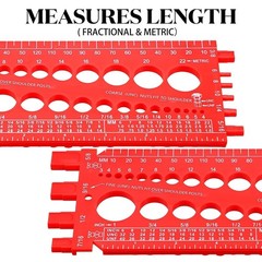 2 Fastener Screw Bolt Nut Thread Measure Gauges Size Checker Standard & Metric