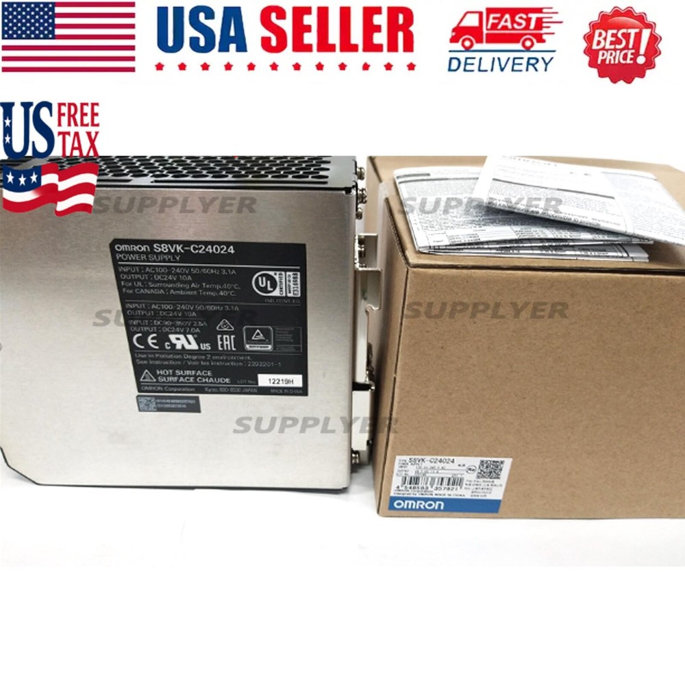 new Omron S8VK-C24024 Switching Power Supply 100-240VAC 24VDC 10A US Free TAX