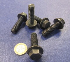 Flange Tap Bolt, Steel 10.9 Metric, FT, M12 x 1.75 x 40 mm Length, 20 Pc