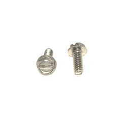 (50) 10-24×1/2 Stainless Steel Slotted Hex Washer Head Machine Screws 18-8