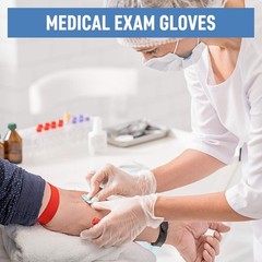Medium Clear Vinyl Medical Exam Gloves – Pack of 100