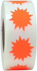 Color Coding Burst Labels Starburst Design | 1″ Inch | 500 Pack | Pick One Color