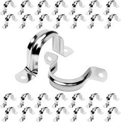 30 Pcs 1 Inch Stainless Steel Conduit Clamps 2 Hole Strap U Bracket Clips