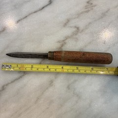 Vintage 7-1/4″ Machinists Triangular Hollow Scraper In USED Condition SEE PICS