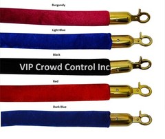 ROPE STANCHION, 5 PCS SET, CROWN TOP AND GOLD POLISH S.S. 12″ DOMED BASE