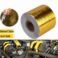 2″ 33FT Gold Intake Heat Reflective Tape Wrap Self Adhesive High Temperature