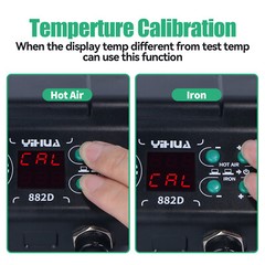 YIHUA 882D 750W Digital Solder Iron Kit Hot Air Gun Rework Soldering Station