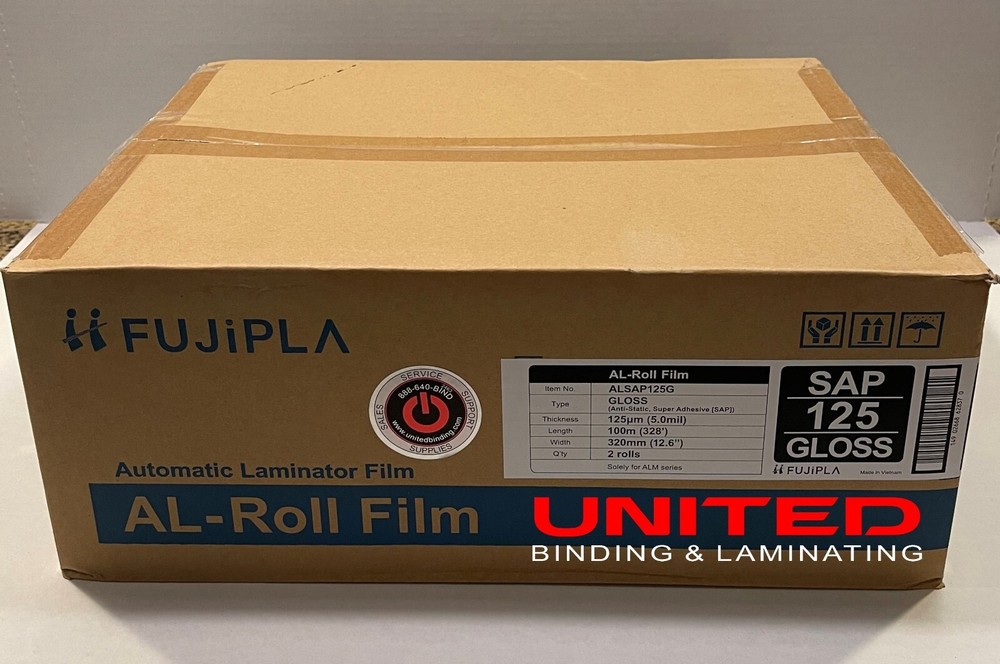 FujiPla ALM Laminating Film Rolls 5 mil Gloss 12.6″ X 328′ SAP125GLOSS – 2rolls
