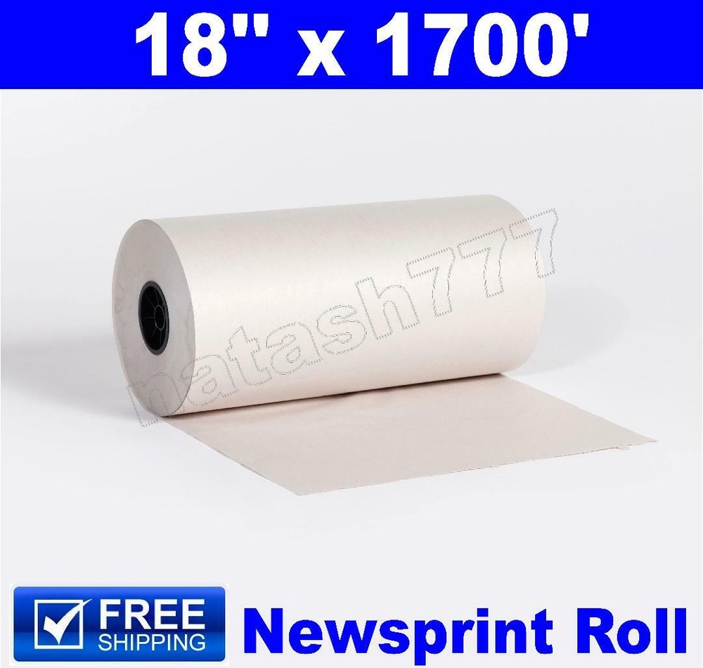18″ x 1700` 30# Newsprint Shipping Wrapping Stuffing Packaging Paper Roll