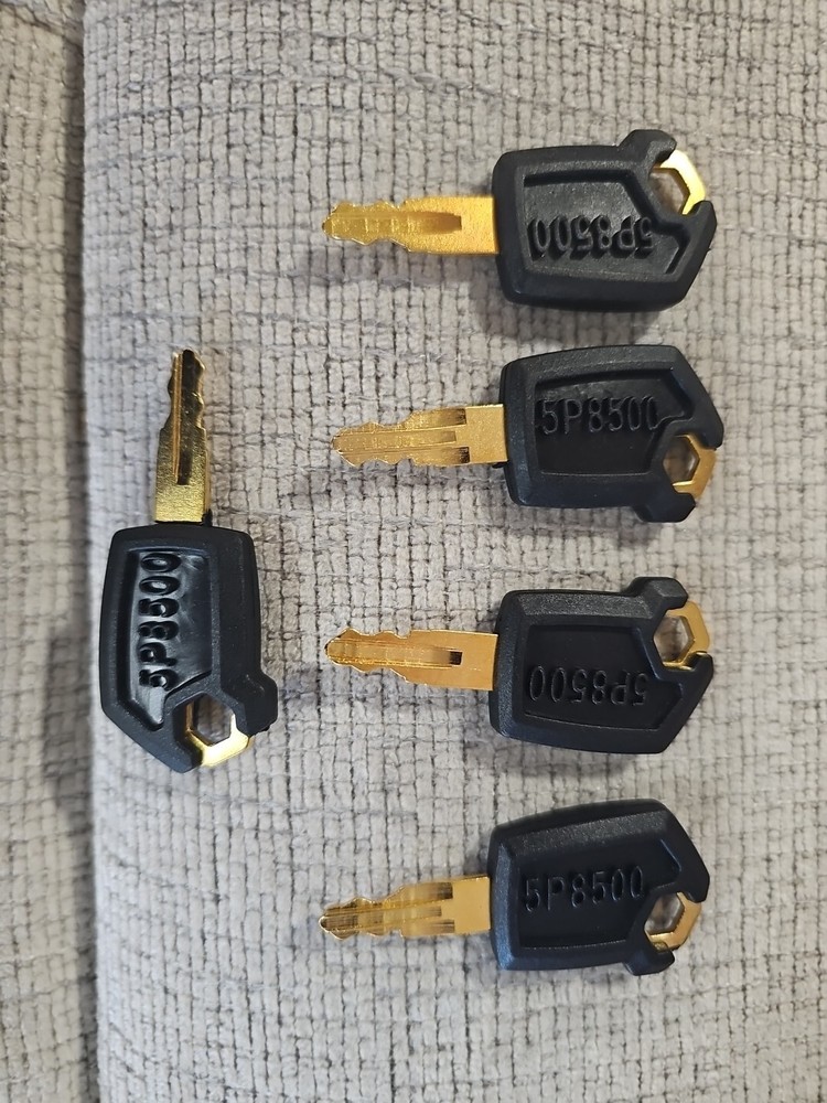5PCS Ignition Keys 5P8500 5P-8500 for Caterpillar Heavy Equipment CAT Loaders