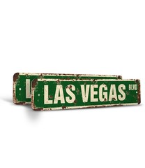 LAS VEGAS BLVD Vintage Style Street Sign casinos entertainment shows musicals